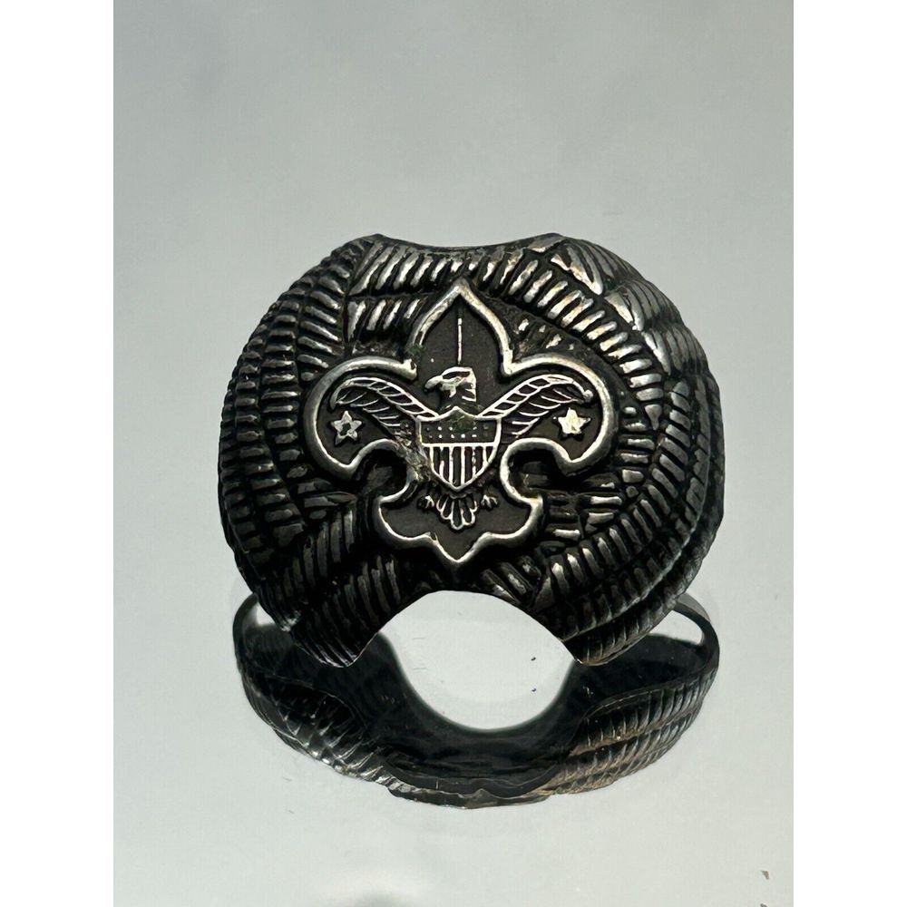 Vintage Boy Scout Eagle Bolo Tie Slide Clip Neckerchief‎ Boy Scouts of America